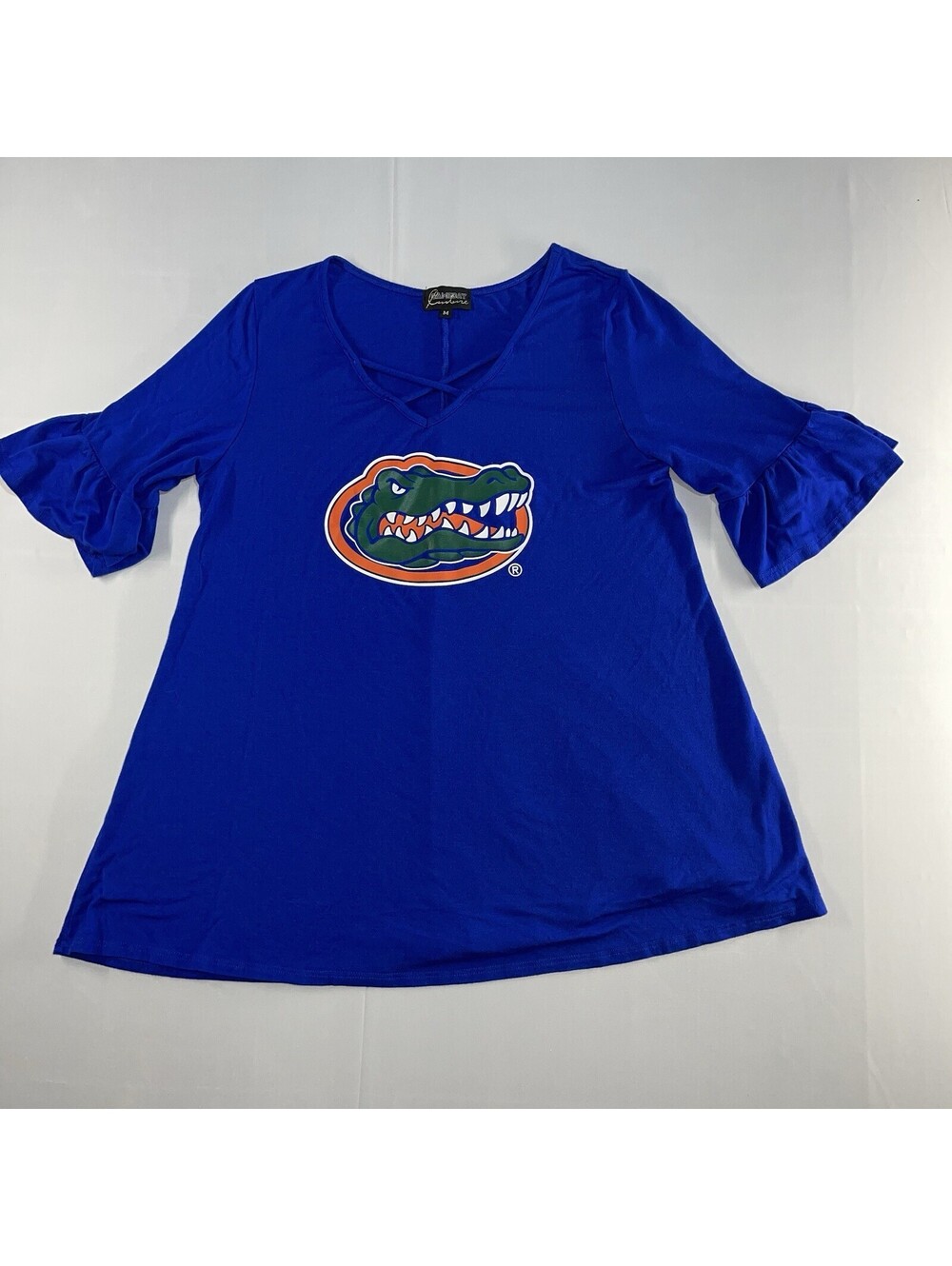 Florida Gators Gameday Couture Tunic Shirt Womens Long Sleeve Criss Cross V Neck